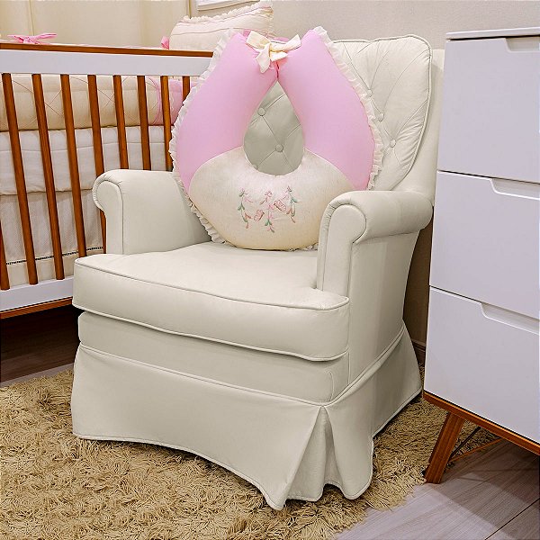 ALMOFADA DE AMAMENTACAO BALU BABY LINHO ENCANTO ROSA