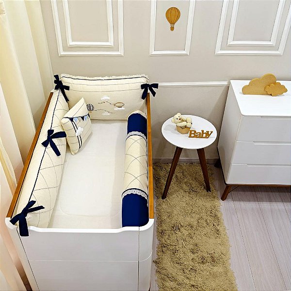 KIT DE BERCO BALU BABY LINHO - BALAO MAGICO MARINHO