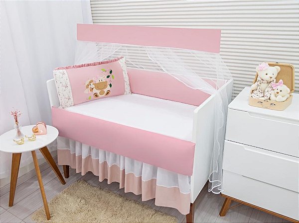 KIT DE BERCO BALU BABY MICRO - ZOO BABY ROSE
