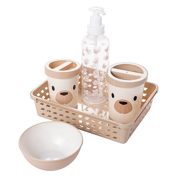 KIT HIGIENE PLASUTIL DECORA BEAR CREME