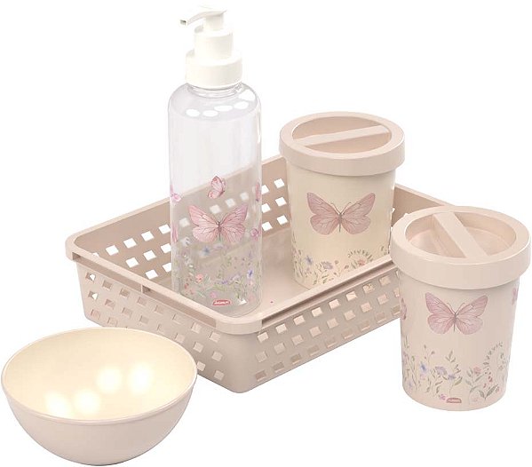 KIT HIGIENE PLASUTIL DECORA JARDIM ENCANTADO