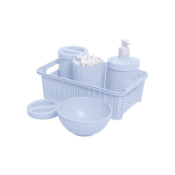 KIT HIGIENE PLASUTIL TRAMA AZUL
