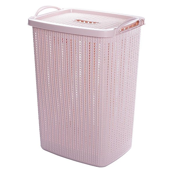 CESTO PLASUTIL TRAMA ROSA