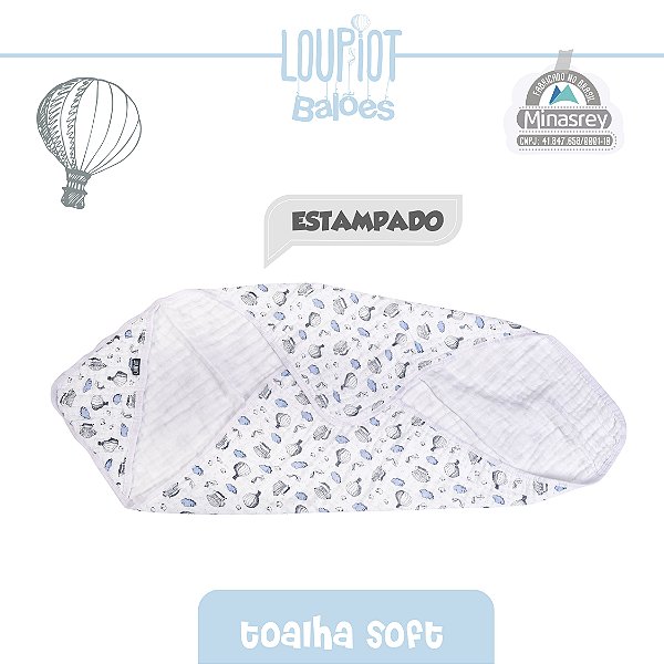 TOALHA SOFT LOUPIOT TEMAS REF5224 AZUL