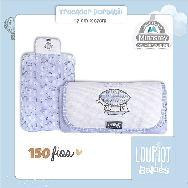 TROCADOR PORTATIL LOUPIOT TEMAS REF5241 AZUL