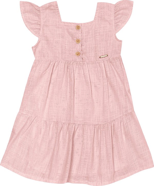 VESTIDO PULLA BULLA 49213 ROSE 2 ANOS