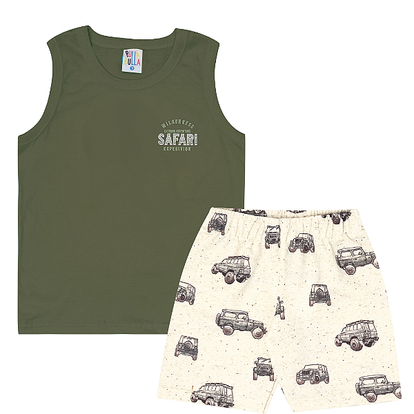 CONJUNTO PULLA BULLA 49266 MILITAR 2 ANOS