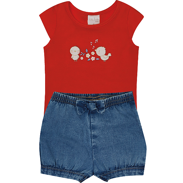 CONJUNTO PULLA BULLA 49123 VERMELHO GRANDE