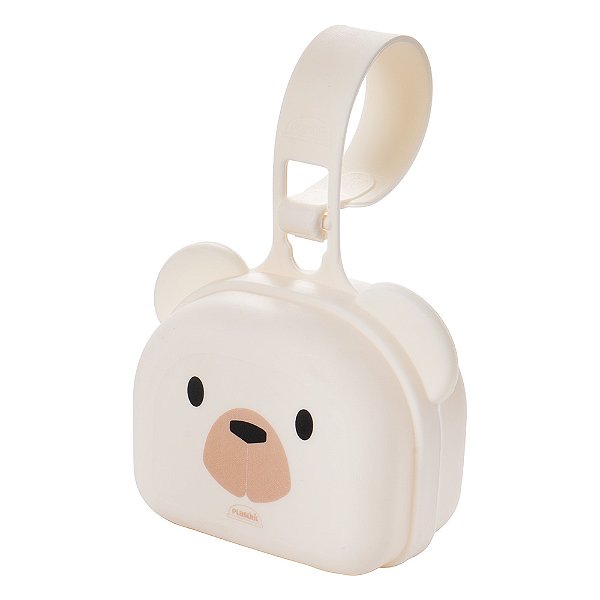PORTA CHUPETA PLASUTIL DECORA BEAR CREME
