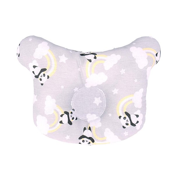 TRAVESSEIRO ANATOMICO BUBLIM PETIT -PANDA CINZA