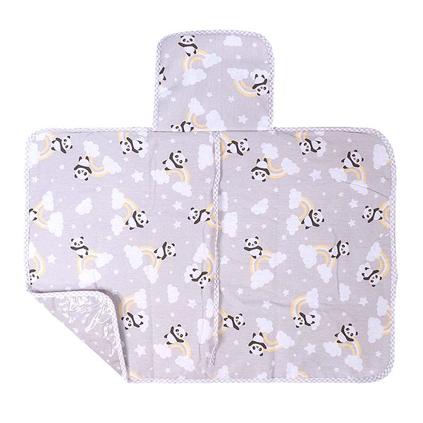 TROCADOR PORTATIL BUBLIM PETIT PANDA CINZA