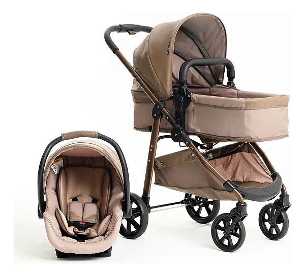 Carrinho De Bebe Extreme Must Galzerano - Travel System Cor Tofee Até 22 quilos