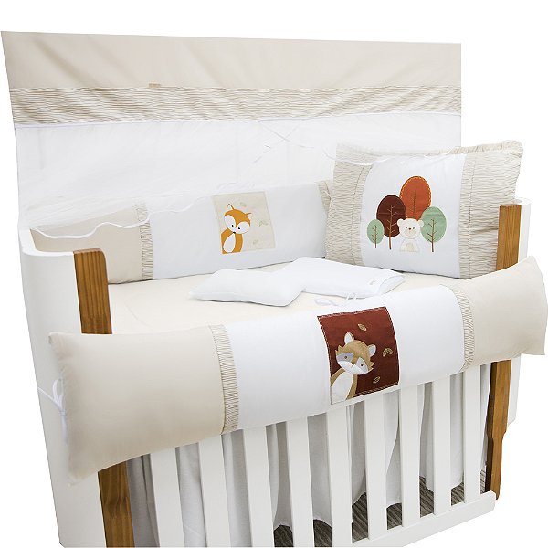 KIT DE BERCO BRUBRELEL ENCANTO AMIGOS DA FLORESTA CAQUI
