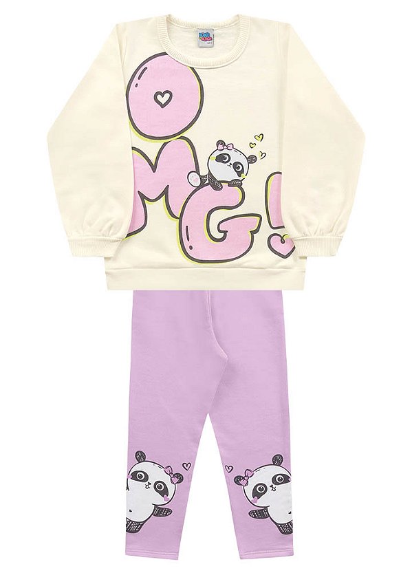 MOLETOM KIKO KIKA 12256 LAVANDA 1 ANO