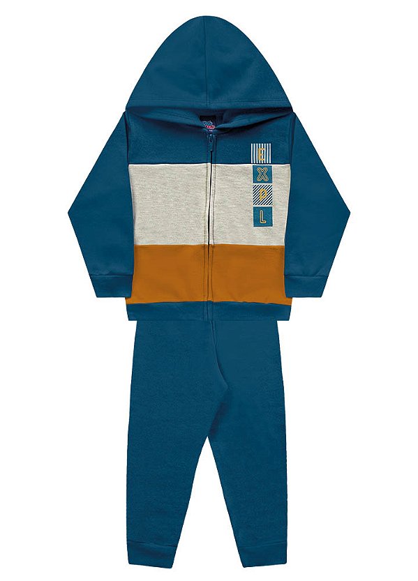 MOLETOM KIKO KIKA 12183 AZUL PETRO 1 ANO