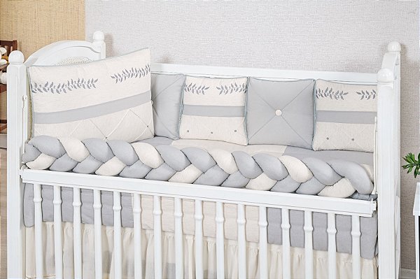 KIT DE BERÇO TIQUINHO ROYAL BERLIM CINZA