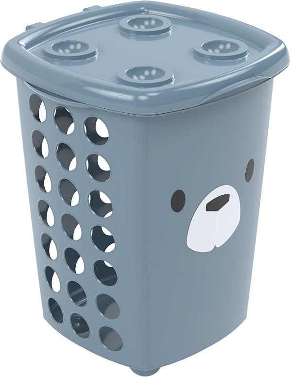CESTO PLASUTIL DECORA - BEAR AZUL