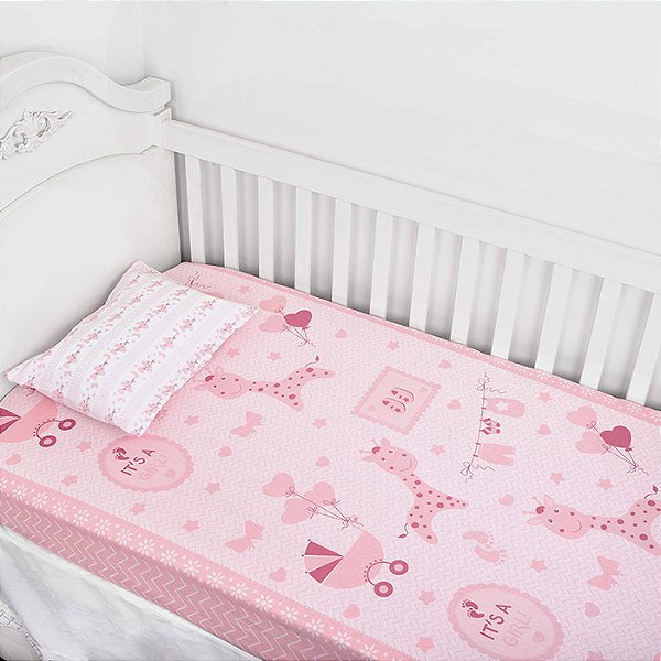 JOGO DE LENCOL BABY NICE GIRAFA