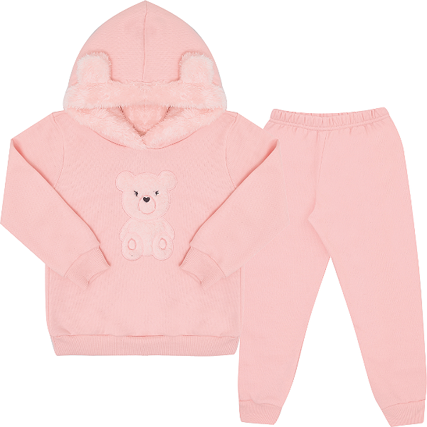 MOLETOM PULLA BULLA 50231 ROSA 1 ANO