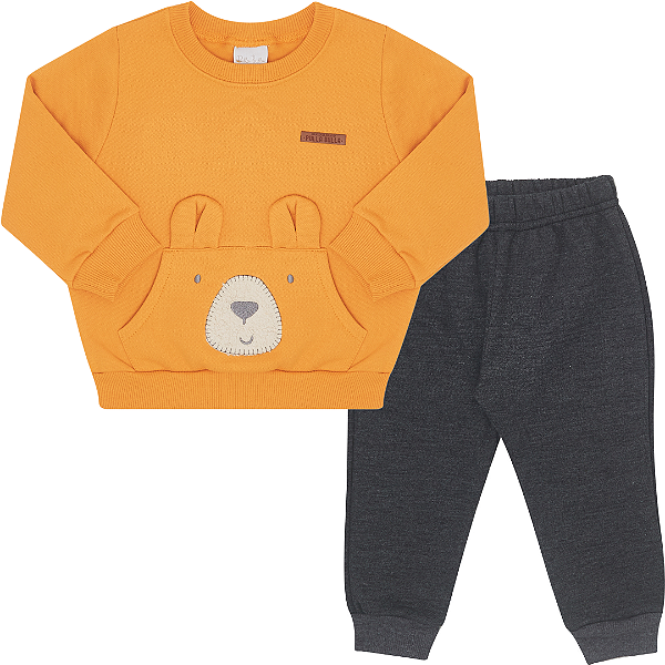 MOLETOM PULLA BULLA 50167 OCRE MEDIO
