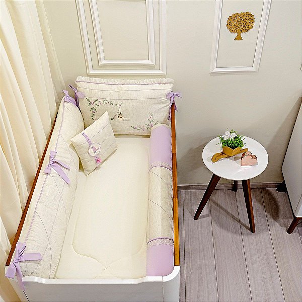 KIT DE BERCO BALU BABY LINHO - TERNURA LAVANDA