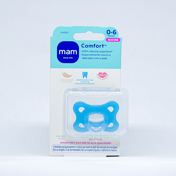 CHUPETA MAM COMFORT 10211 AZUL - 0 A 6 MESES