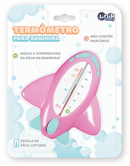 TERMOMETRO BANHEIRA UNIK ROSA