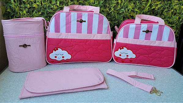 KIT BOLSA LUDY 5PCS- REF17/18 PINK