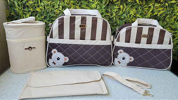 KIT BOLSA LUDY 5PCS- REF17/18 MARROM