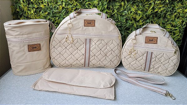KIT BOLSA LUDY 5PCS- REF 25/26 BEGE