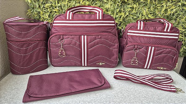 KIT BOLSA LUDY 5PCS- REF 27/28 MARSALA