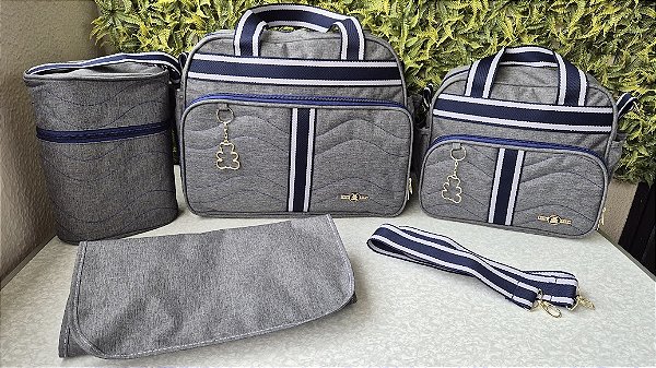 KIT BOLSA LUDY 5PCS- REF 27/28 MARINHO