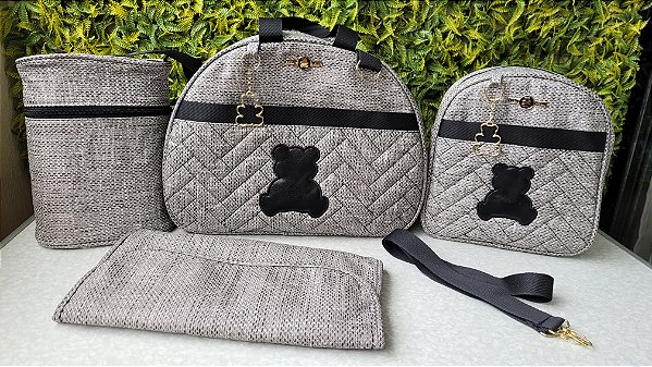KIT BOLSA LUDY 5PCS- REF33/34 PRETO
