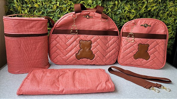 KIT BOLSA LUDY 5PCS- REF33/34 GOIABA