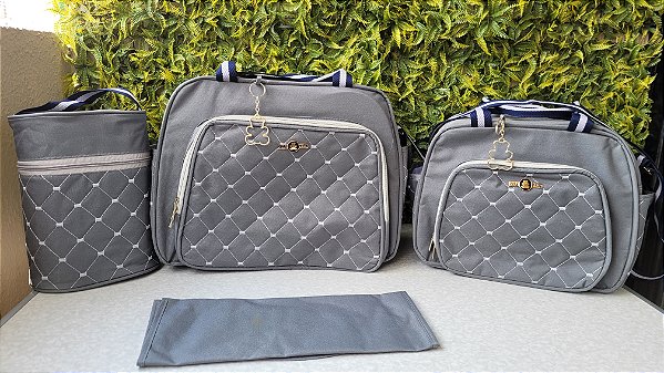 KIT BOLSA LUDY 4PCS- REF35/36 CINZA MARI