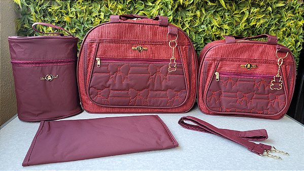 KIT BOLSA LUDY 5PCS- REF45/46 MARSALA