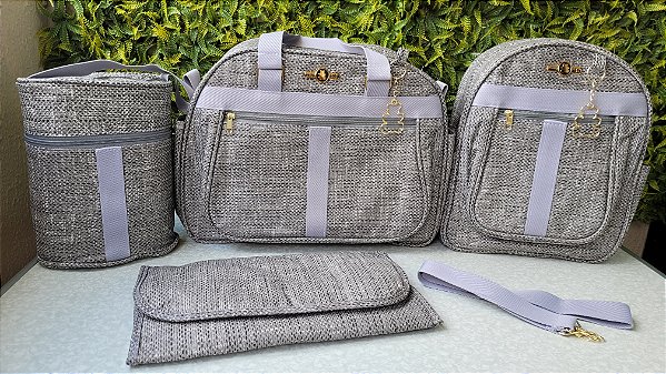KIT BOLSA LUDY 4PCS- REF 60/61 CINZA