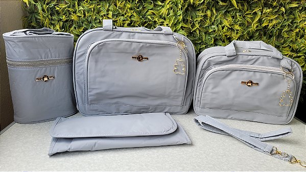 KIT BOLSA LUDY 4PCS- REF 70/71 CINZA