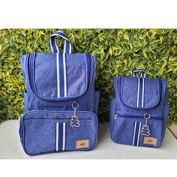 KIT MOCHILA LUDY - REF90/91 MARINHO