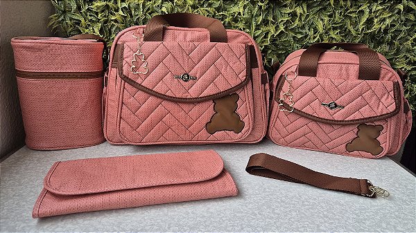 KIT BOLSA LUDY 4PCS- REF 101/102 GOIABA