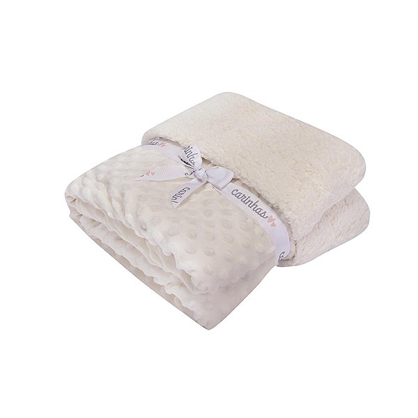 COBERTOR BUBBLE CARINHAS OFF WHITE