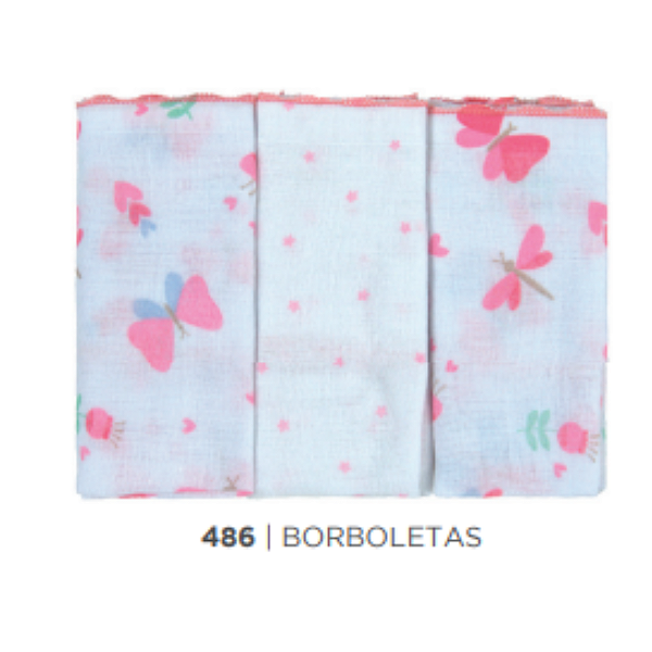 BABETE BUBLIM PETIT BORBOLETAS ROSA