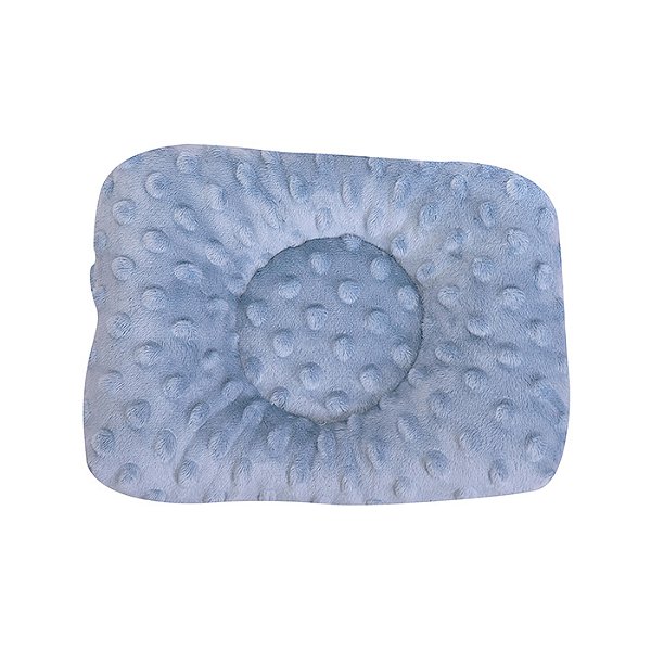 TRAVESSEIRO ANATOMICO BUBBLE CARINHAS AZUL FUME