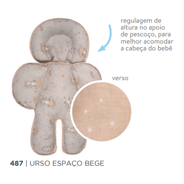 CAPA BEBE CONFORTO BUBLIM PETIT URSO ESPACO BEGE