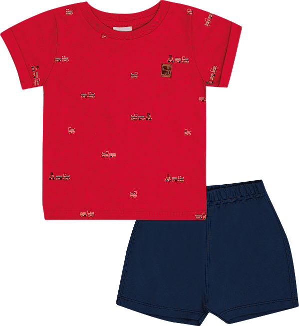 CONJUNTO PULLA BULLA 50568 VERMELHO GRANDE
