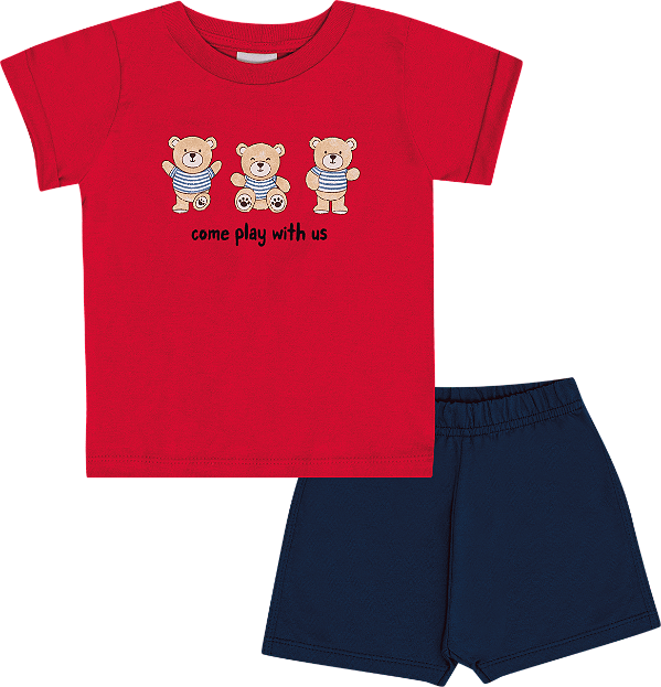 CONJUNTO PULLA BULLA 50566 VERMELHO MEDIO