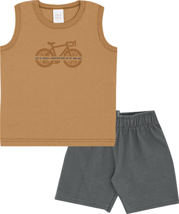 CONJUNTO PULLA BULLA 50668 CARAMELO 3 ANOS