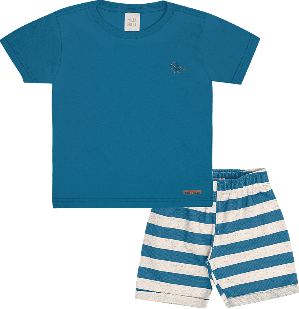 CONJUNTO PULLA BULLA 50674 AZUL 2 ANOS