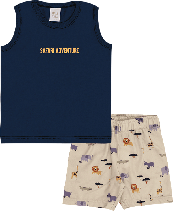 CONJUNTO PULLA BULLA 50667 MARINHO 1 ANO