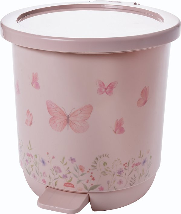 LIXEIRA PLASUTIL DECORA PEDAL - JARDIM ENCANTADO